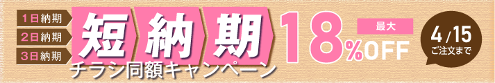 チラシ短納期同額キャンペーン