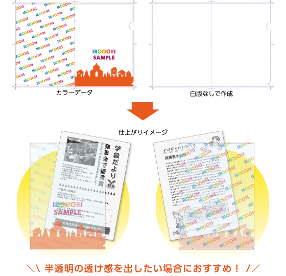 クリアファイルのイメージ