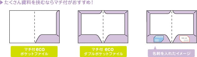 たくさん資料を挟むならマチ付がおすすめ！