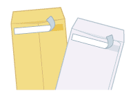 フルカラー長3封筒印刷/はく離紙のり加工付き