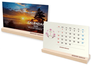 木製（間伐材）卓上カレンダー