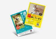 迷子ペットチラシ　おかえりサポートパック